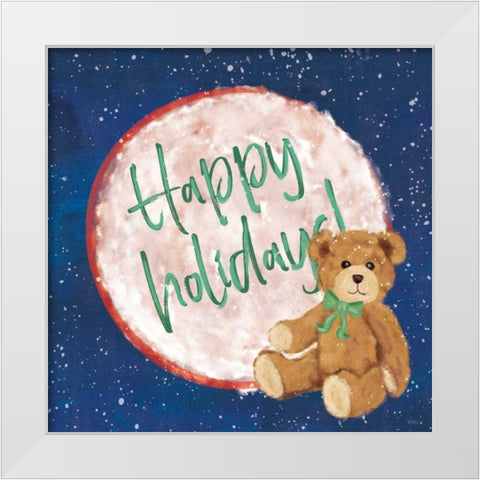 Hometown Holiday V White Modern Wood Framed Art Print by Charron, Veronique