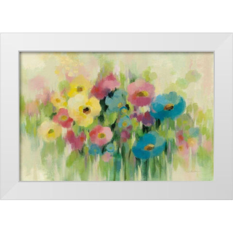 First Spring Flowers White Modern Wood Framed Art Print by Vassileva, Silvia