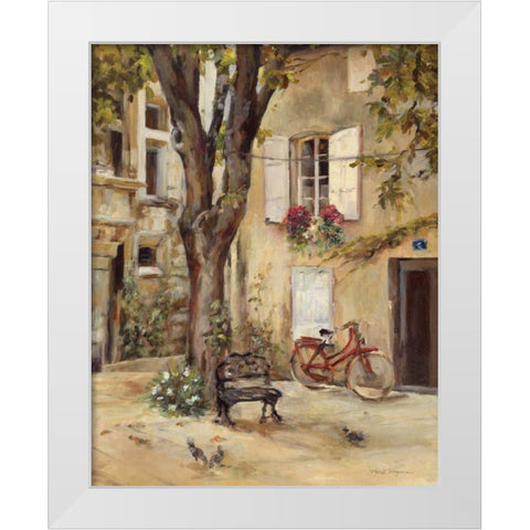 Provence Village I White Modern Wood Framed Art Print by Hageman, Marilyn