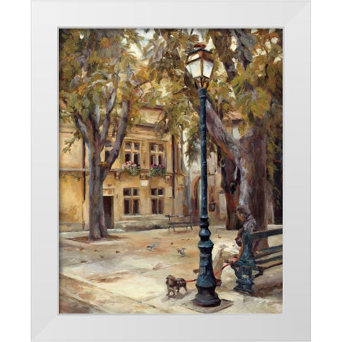 Provence Village II White Modern Wood Framed Art Print by Hageman, Marilyn
