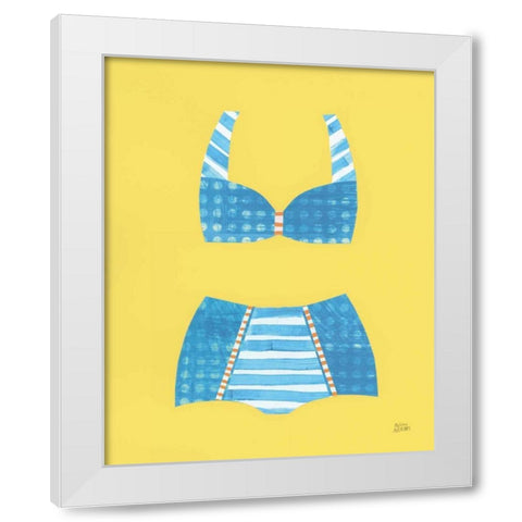 Bathing Beauties II Pastel White Modern Wood Framed Art Print by Averinos, Melissa