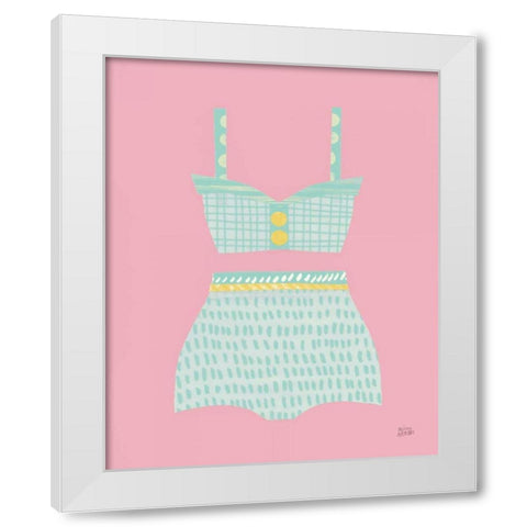 Bathing Beauties IV Pastel White Modern Wood Framed Art Print by Averinos, Melissa