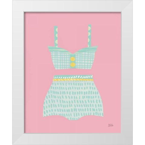 Bathing Beauties IV Pastel White Modern Wood Framed Art Print by Averinos, Melissa