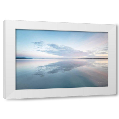 Bellingham Bay Clouds Reflection I White Modern Wood Framed Art Print by Majchrowicz, Alan
