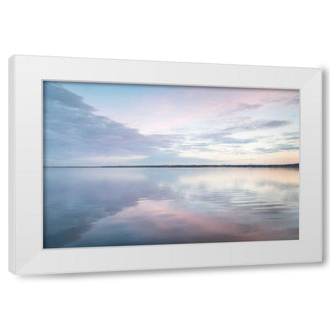 Bellingham Bay Clouds Reflection II White Modern Wood Framed Art Print by Majchrowicz, Alan