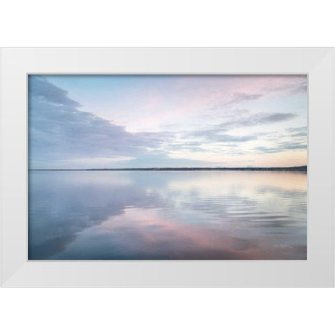 Bellingham Bay Clouds Reflection II White Modern Wood Framed Art Print by Majchrowicz, Alan