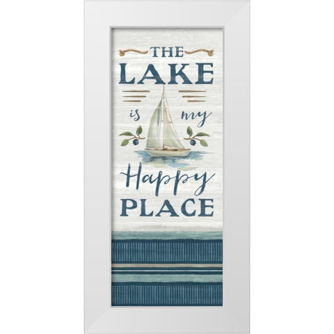 Lakeside Retreat IX White Modern Wood Framed Art Print by Vassileva, Silvia