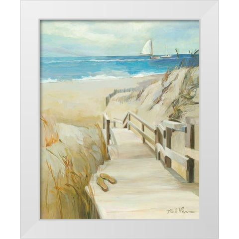 Coastal Escape White Modern Wood Framed Art Print by Hageman, Marilyn