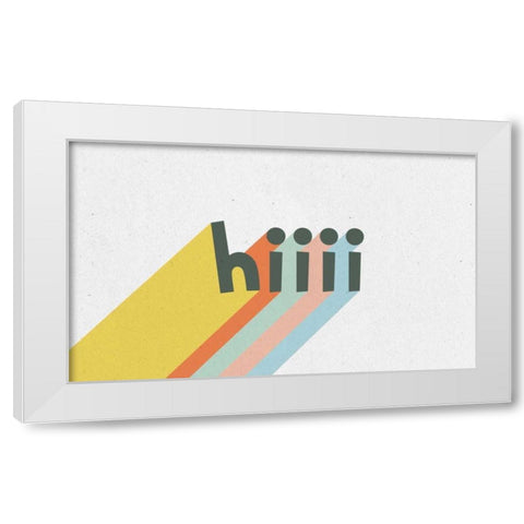 Rainbow Words VI White Modern Wood Framed Art Print by Hershey, Moira