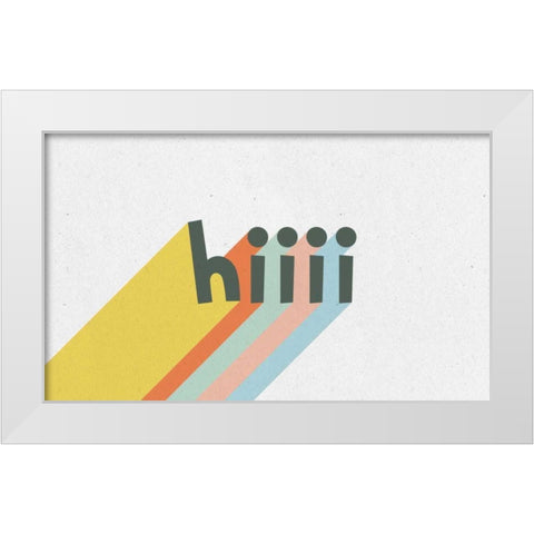 Rainbow Words VI White Modern Wood Framed Art Print by Hershey, Moira