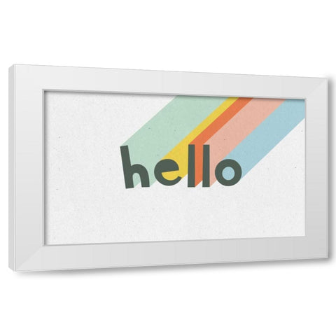 Rainbow Words VII White Modern Wood Framed Art Print by Hershey, Moira