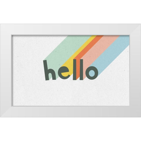 Rainbow Words VII White Modern Wood Framed Art Print by Hershey, Moira