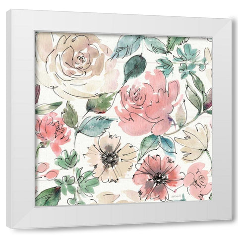 Country Love Pattern IA White Modern Wood Framed Art Print by Tavoletti, Anne