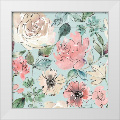 Country Love Pattern IB White Modern Wood Framed Art Print by Tavoletti, Anne