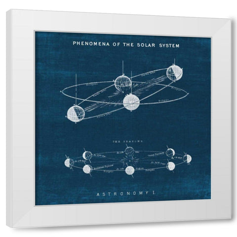 Solar System Blueprint I White Modern Wood Framed Art Print by Wild Apple Portfolio