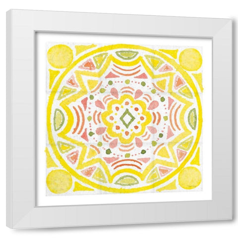 Citrus tile II v2 White Border White Modern Wood Framed Art Print by DeNeige, Elyse