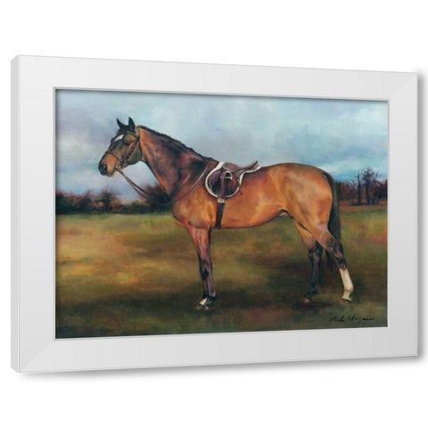 French Trotter White Modern Wood Framed Art Print by Hageman, Marilyn