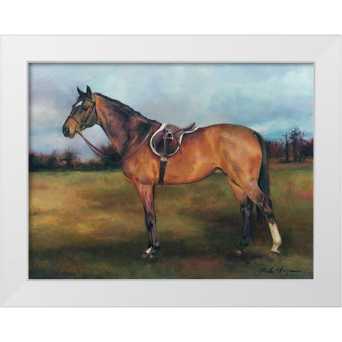French Trotter White Modern Wood Framed Art Print by Hageman, Marilyn