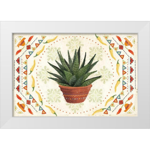 Tex Mex Fiesta II White Modern Wood Framed Art Print by Charron, Veronique
