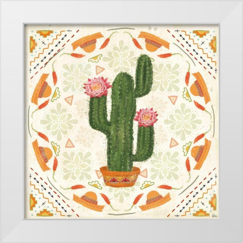 Tex Mex Fiesta V White Modern Wood Framed Art Print by Charron, Veronique