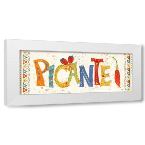 Tex Mex Fiesta VIII White Modern Wood Framed Art Print by Charron, Veronique