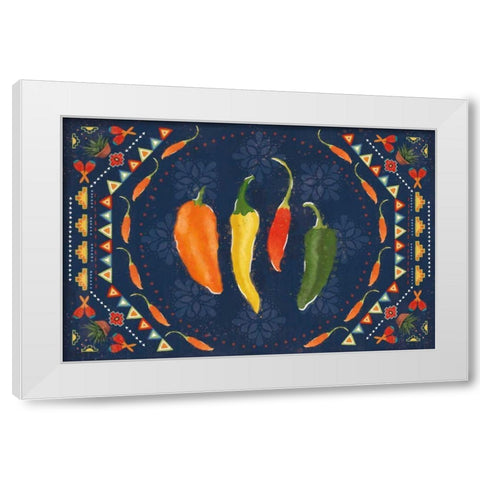 Tex Mex Fiesta I Dark White Modern Wood Framed Art Print by Charron, Veronique