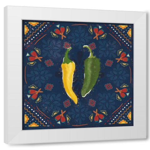 Tex Mex Fiesta III Dark White Modern Wood Framed Art Print by Charron, Veronique