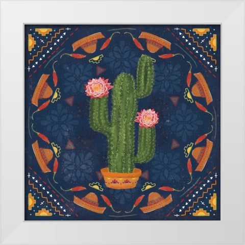 Tex Mex Fiesta V Dark White Modern Wood Framed Art Print by Charron, Veronique