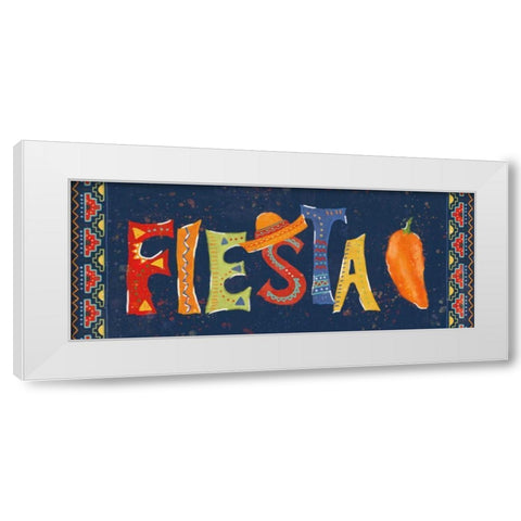Tex Mex Fiesta VII Dark White Modern Wood Framed Art Print by Charron, Veronique