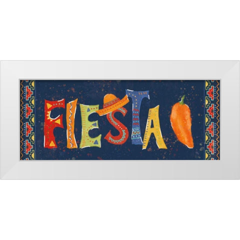 Tex Mex Fiesta VII Dark White Modern Wood Framed Art Print by Charron, Veronique