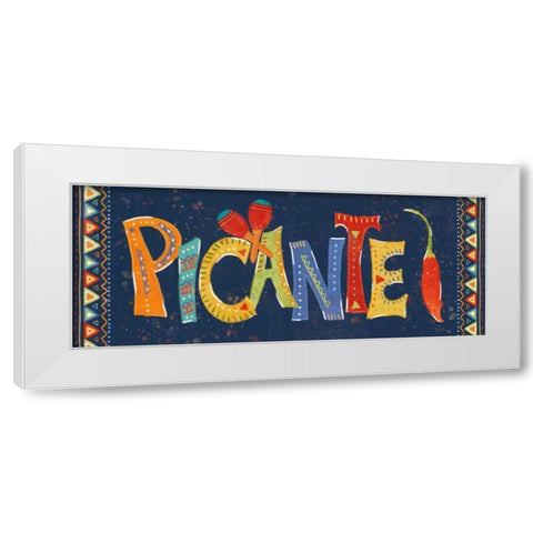 Tex Mex Fiesta VIII Dark White Modern Wood Framed Art Print by Charron, Veronique