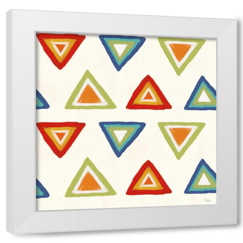 Tex Mex Fiesta Pattern IV White Modern Wood Framed Art Print by Charron, Veronique