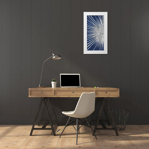 Sunburst II White Modern Wood Framed Art Print by Wild Apple Portfolio