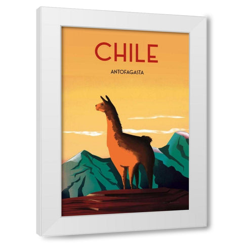 Chile White Modern Wood Framed Art Print by Escalante, Omar