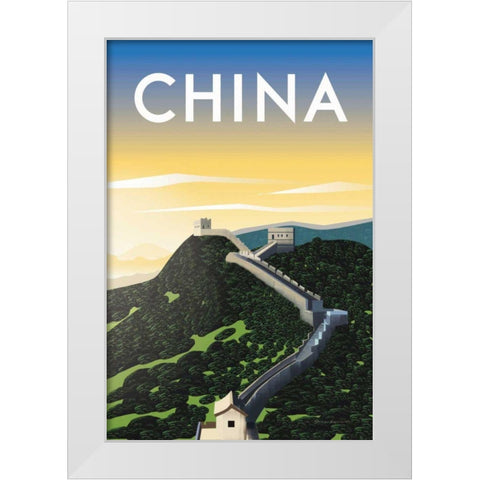 China White Modern Wood Framed Art Print by Escalante, Omar