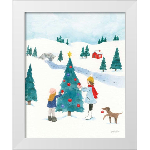 Winter Scene II White Modern Wood Framed Art Print by Jackson, Jenaya