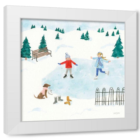 Winter Scene III White Modern Wood Framed Art Print by Jackson, Jenaya