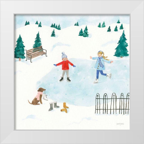Winter Scene III White Modern Wood Framed Art Print by Jackson, Jenaya