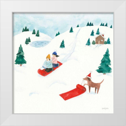 Winter Scene IV White Modern Wood Framed Art Print by Jackson, Jenaya