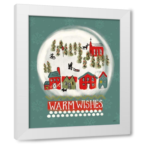 Winter Village II White Modern Wood Framed Art Print by York, Leah