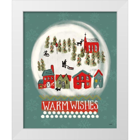 Winter Village II White Modern Wood Framed Art Print by York, Leah