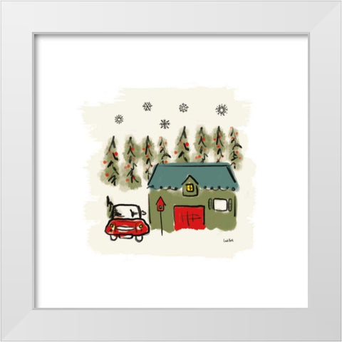 Winter Village V White Modern Wood Framed Art Print by York, Leah