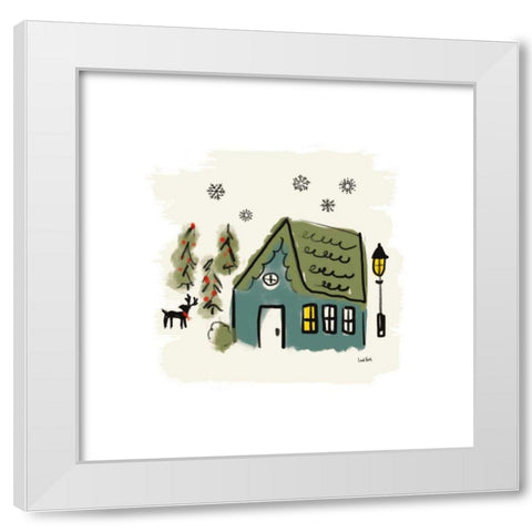 Winter Village VI White Modern Wood Framed Art Print by York, Leah