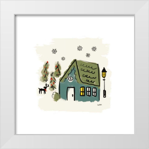 Winter Village VI White Modern Wood Framed Art Print by York, Leah