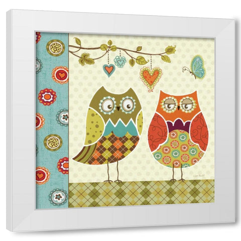 Owl Wonderful I White Modern Wood Framed Art Print by Audit, Lisa