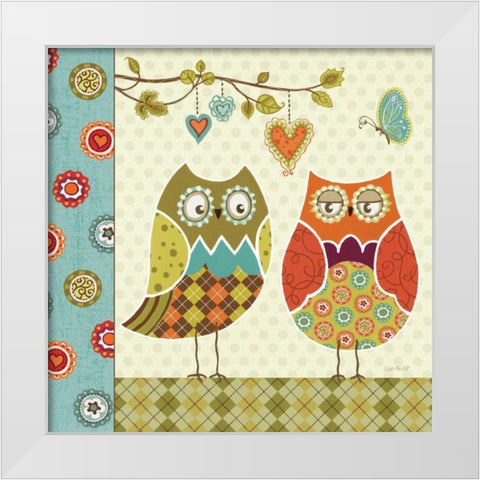 Owl Wonderful I White Modern Wood Framed Art Print by Audit, Lisa
