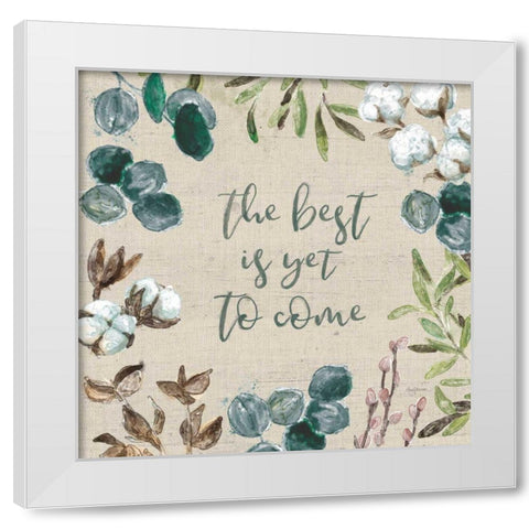 Cotton Bouquet IV White Modern Wood Framed Art Print by Urban, Mary