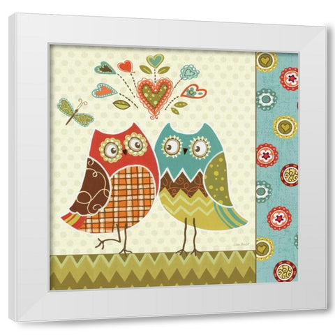 Owl Wonderful II White Modern Wood Framed Art Print by Audit, Lisa