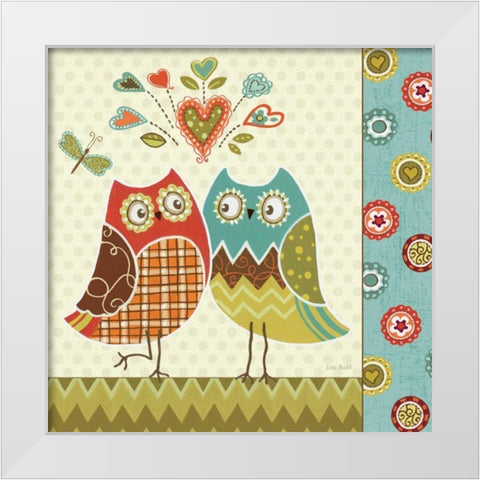 Owl Wonderful II White Modern Wood Framed Art Print by Audit, Lisa