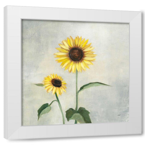 Sunny Blooms I White Modern Wood Framed Art Print by Purinton, Julia
